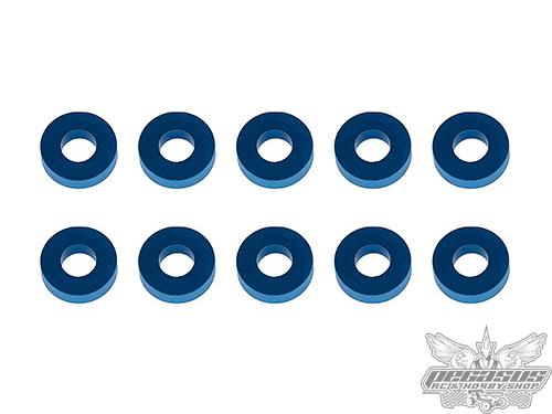 Team Associated Washers, 7.8x3.5x2.0mm, blue aluminum