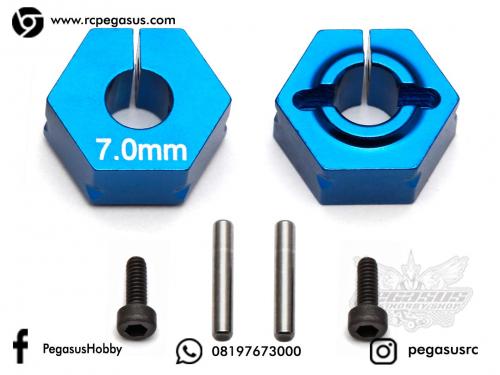 Team Associated FT Clamping Wheel Hexes, 7.0 mm