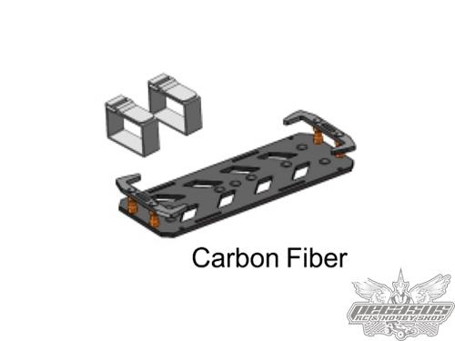 RGT RC Battery Tray +Battery Strap carbon
