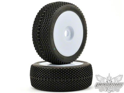 JConcepts Subcultures - green compound - white wheel - pre-mounted 2pcs