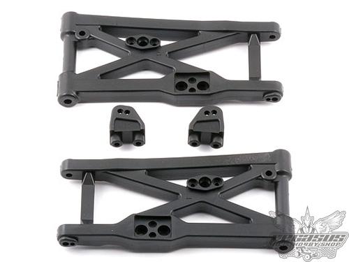 Team Associated RC8 Rear Lower Arms, with shock risers