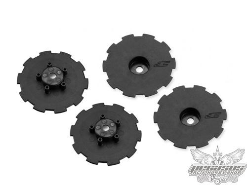JConcepts Hazard SC10 / SC10 4x4 wheel dish 4pc (black)
