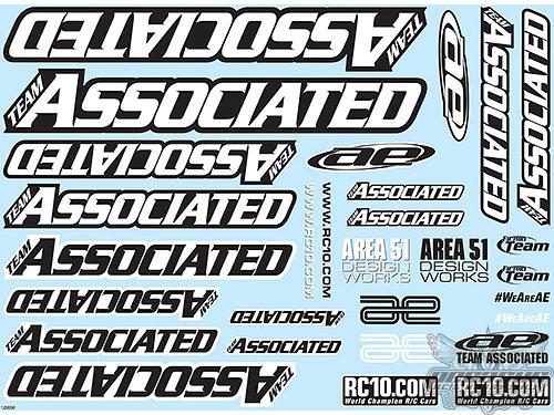 Team Associated 2016 Team Associated Decal Sheet
