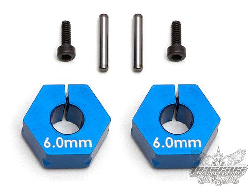 Team Asociated FT Clamping Wheel Hexes, 6.0 mm