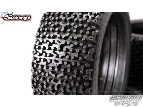 EXP EXAGON White (Medium) 1:8 buggy tires 4pcs