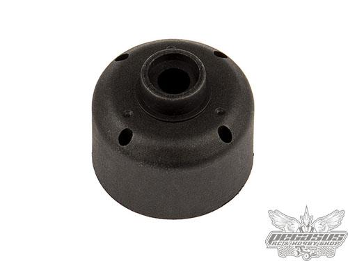 Team Associated RC10B74 Differential Cases, front and rear