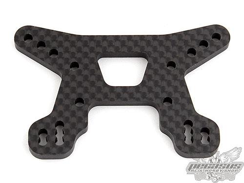 Team Associated B64 Front Shock Tower, woven carbon fiber
