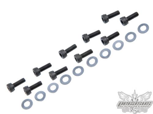 Tourex Screws cup Head M3x8 and washer 10pcs