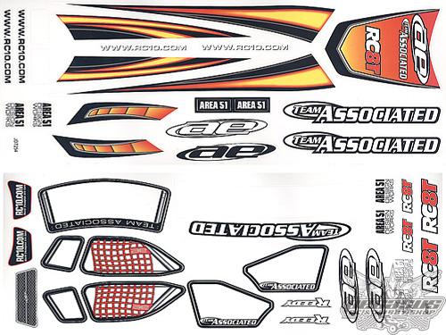 Team Associated RC8T RTR Body Wrap, red