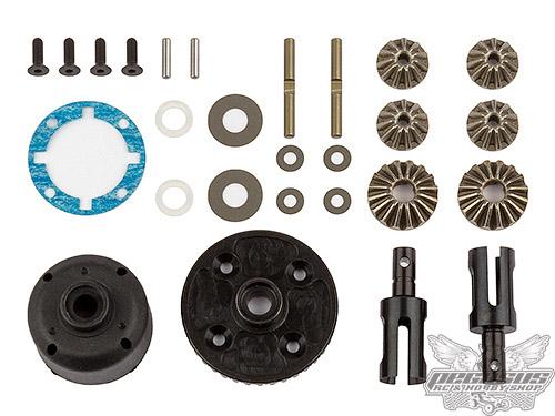Team Associated RC10B74 Differential Set, front and rear
