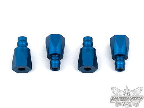 Team Associated RC8B3.1 Shock Bushings, blue aluminum