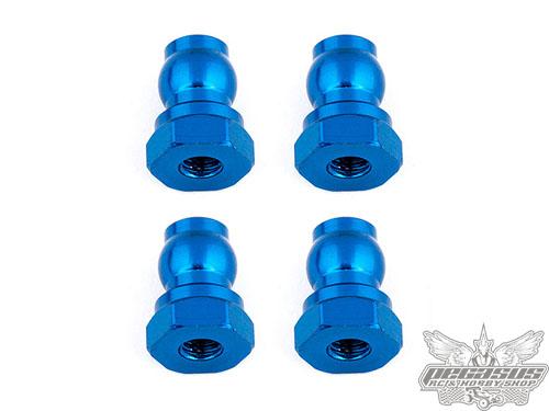 Team Associated Shock Bushings, 10 mm, blue aluminum