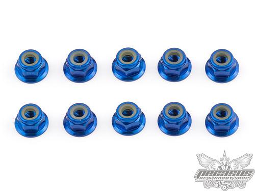 Team Associated FT Blue 4mm Locknut (10)