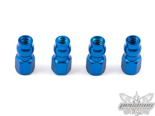 Team Associated FT Blue Aluminum Shock Bushing, Standard (4pcs)