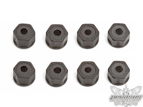 Team Associated Nylon Locknuts, 4-40/5-40, self-threading , black