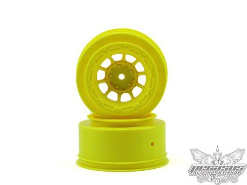 JConcepts Hazard Slash front wheel (yellow) 2pc
