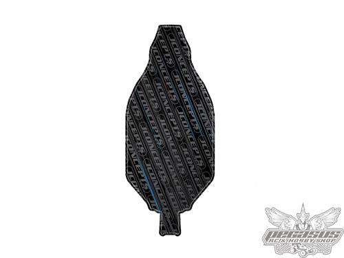 JConcepts SC10 4x4 precut chassis protective sheet, black