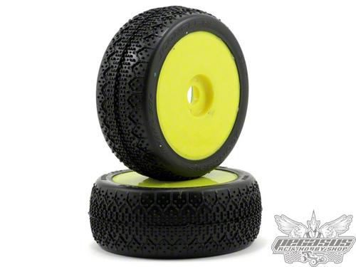 JConcepts 3Ds - green compound - yellow wheel - pre-mounted 2 pcs