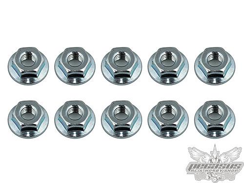 Team Associated Nuts, M4 Serrated Wheel Nuts