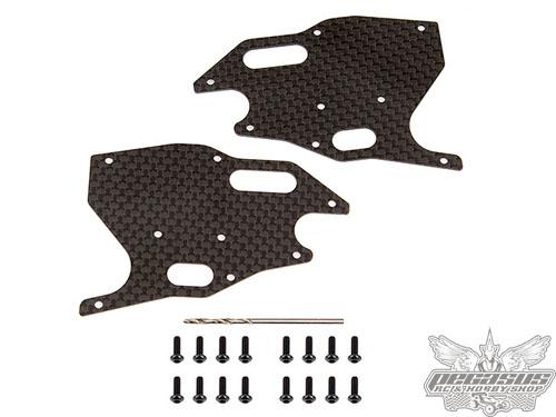 Team Associated RC8B3.1 FT Graphite Arm Stiffeners, front
