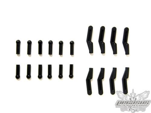 JConcepts 1/10th Scale Ball Cups (black)