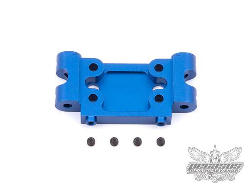 Team Associated FT Front Bulkhead, Blue Aluminum