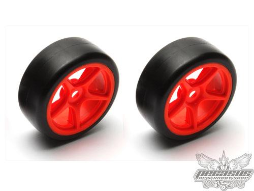 Team Associated Apex Super Drift Wheels/Tires mounted, orange