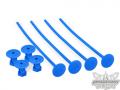 RC car remote control JConcepts 1/10th off-road tire stick - holds 4 mounted tires (blue) - 4pc.