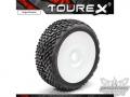 RC car remote control Tourex tires (2pcs) X600 with foam Soft (White Wheel) Glued