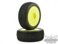 RC car remote control JConcepts Subcultures - Green Compound - Yellow Wheel - (Pre-Mounted)