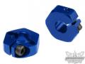 RC car remote control JConcepts - 12mm front clamping hex adaptor for B4.1 - blue anodized aluminum