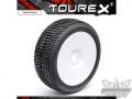 RC car remote control Tourex tires (2pcs) X700 with foam Medium (White Wheel) ungluded