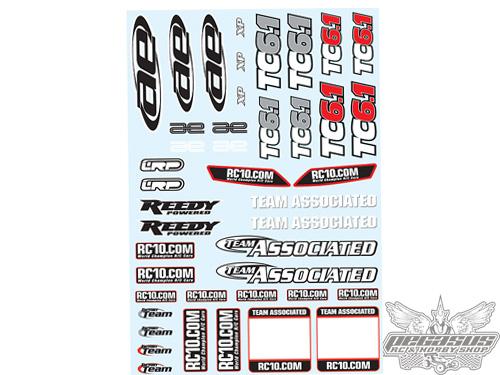 Team Associated TC6.1 DECAL SHEET