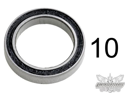 Tourex Ball bearing 15x21x4 with rubber seal - 10 Pcs