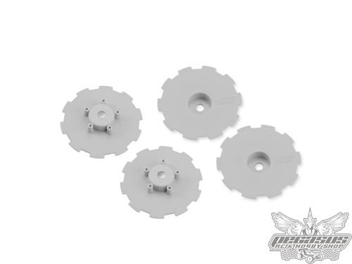 JConcepts Hazard - SC10 / SC10 4x4 - wheel dish - 4pc - white