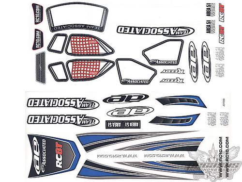 Team Associate RC8T RTR Body Wrap, blue