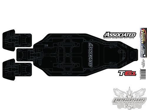 Team Associated T6.1 FT Chassis Protective Sheet, printed