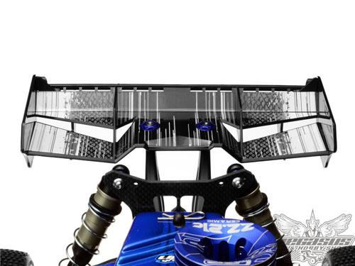 JConcepts Finnisher - 1/8th buggy / truck wing, w/gurney options (black)
